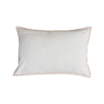 Creative Co-Op Embroidered Cotton Lumbar Pillow