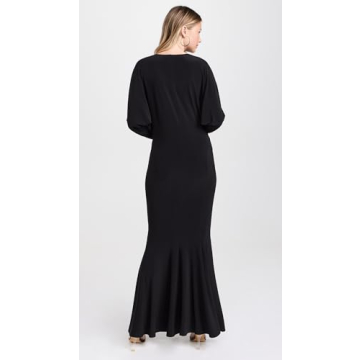 Norma Kamali Dolman V Neck Fishtail Gown