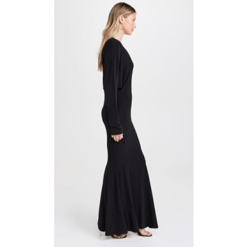 Norma Kamali Dolman V Neck Fishtail Gown
