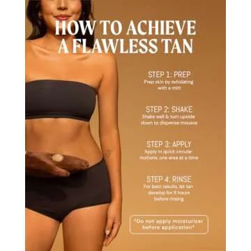 Medium Tanning Mousse 7oz - Sunless Self-Tanner for a Natural, Streak-Free, Organically Derived, Lightweight & Fast Absorbing, Non-Sticky, For All Skin Types, Vegan & Cruelty-Free