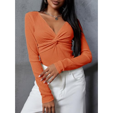 Stylish Dokotoo Women's V-Neck Tops for Every Season