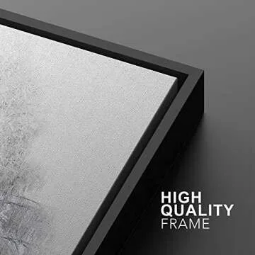 wall26 Framed Canvas Wall Art Print Set Winter Forest Tree and Mountain Deer Portrait Nature Animals Photography Modern Rustic Scenic Multicolor for Living Room, Bedroom, Office - 24"x36"x2 Black