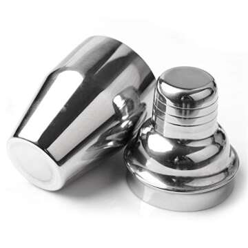 Delidge 8oz Cocktail Shaker Martini Shaker Small Bar Shaker Drink Mixer Shakers Bartending, 250ml Mini Cocktail Shakers Margarita Alcohol Liquor Barware Tools