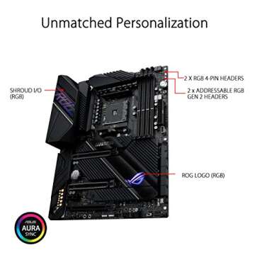 ASUS ROG Crosshair VIII Dark Hero AMD AM4 X570S Zen 3 Ryzen 5000 & 3rd Gen Ryzen ATX Gaming Motherboard (PCIe 4.0, 14+2 Ti Power Stages, PCH Heatsink, Wi-Fi 6, 2.5 Gbps LAN, USB 3.2 Gen 2 Type-C