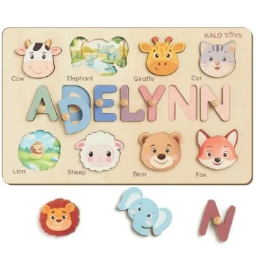 KaloToys Custom Name Puzzle - Educational Personalized Gift for Toddlers 1-3