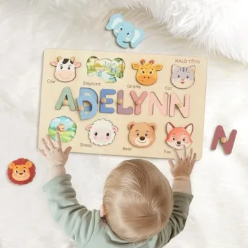 KaloToys Personalized Name Puzzle for Toddlers 1-3
