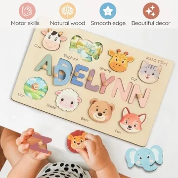 KaloToys Personalized Name Puzzle for Toddlers 1-3