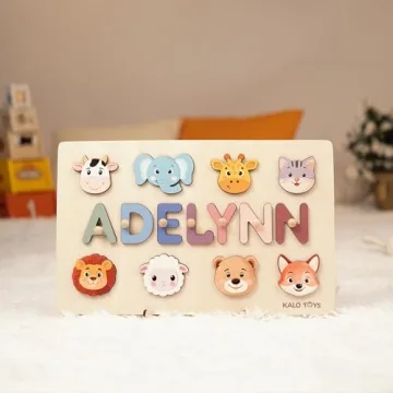 KaloToys Personalized Name Puzzle for Toddlers 1-3