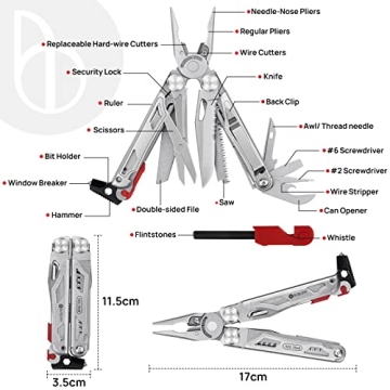 BIBURY 22-in-1 Multitool Pliers for Outdoor Survival