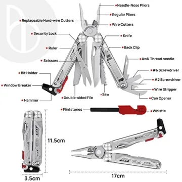BIBURY 22-in-1 Multitool Pliers for Outdoor Survival