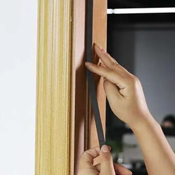 Hestya 10 m Foam Draught Excluder Weather Strip Tape Weatherstrip Weather Seals for Window Door Sealing (3 mm, Black)