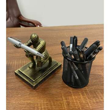 Ofiedx Knight Pen Holder - Personalized Home Office Decor