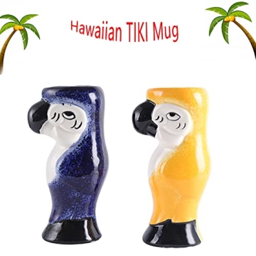 25 oz Tiki Mugs for Cocktail Set of 2 Durable Ceramic