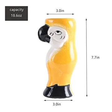 25 oz Tiki Mugs for Cocktail Set of 2 Durable Ceramic