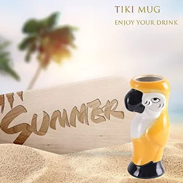 25 oz Tiki Mugs for Cocktail Set of 2 Durable Ceramic