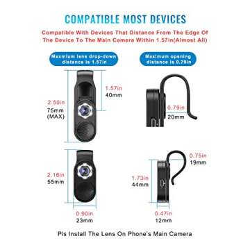 APEXEL Phone Microscope Lens, Nano Zoom 100X Phone Micro Lens for for All Smartphone with LED Light, Pocket Microscope iPhone Camera Lens Attachment Portable Micro Lens for Kids Adults Trichome Coin