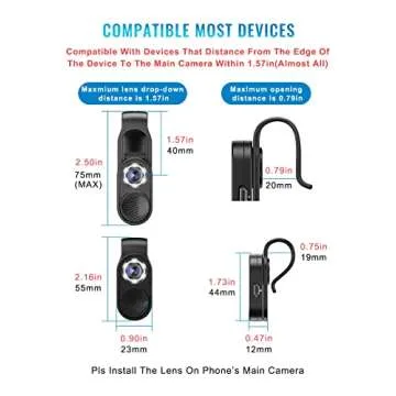 APEXEL Phone Microscope Lens, Nano Zoom 100X Phone Micro Lens for for All Smartphone with LED Light, Pocket Microscope iPhone Camera Lens Attachment Portable Micro Lens for Kids Adults Trichome Coin