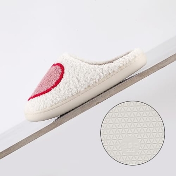 QQGB Cute Fuzzy Heart Slippers for Comfort and Style