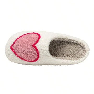 QQGB Cute Fuzzy Heart Slippers for Comfort and Style