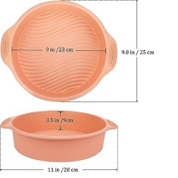 Non-Stick Baocuan 9 inch Silicone Cake Pan Set of 3