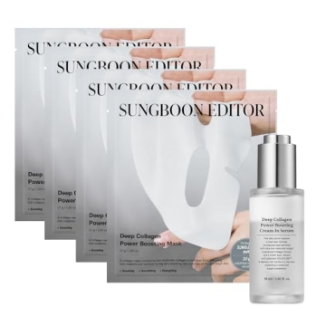 Tiktok Trend Items Wrinkle Free Boosting DUO: Deep Collagen Power Boosting Mask (4ea) & Deep Collage...