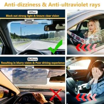 Polarized Sun Visor Extender for Safe, Comfortable Driving