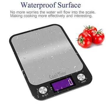 Digital Kitchen/Food Scale Grams and Ounces - Ultra Slim/Multifunction/Tare Function Kitchen Weight Scales for Cooking & Baking - 22lb/10kg Capacity,0.04oz/1g(Batteries Included)