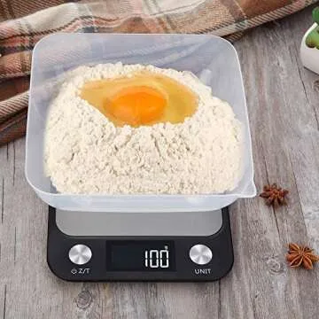 Digital Kitchen/Food Scale Grams and Ounces - Ultra Slim/Multifunction/Tare Function Kitchen Weight Scales for Cooking & Baking - 22lb/10kg Capacity,0.04oz/1g(Batteries Included)