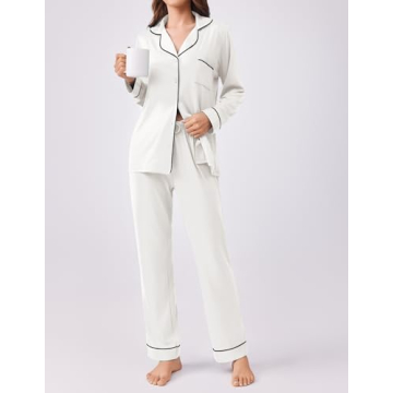 Ekouaer Pajamas Set Soft & Stylish for Cozy Nights