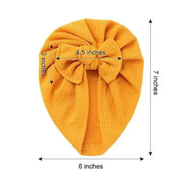 JIAHANG 6 PCS Baby Waffle Bow Hats for Infants