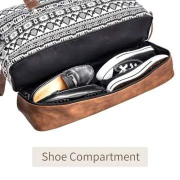 MyMealivos Stylish Weekender Bag with Shoe Compartment