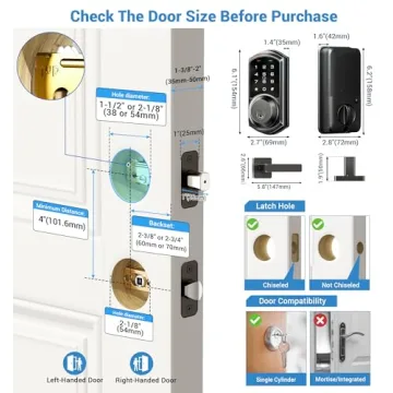 Veise Smart Locks with App Control & Keyless Entry