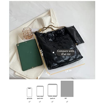 Dboar Quilted Tote Bag - Luxury Hobo Shoulder Bag for Women