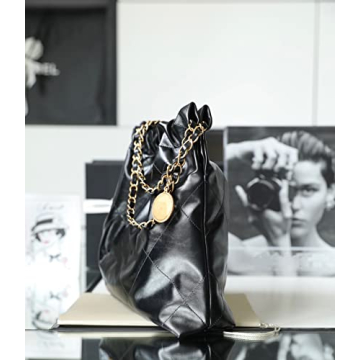 Dboar Quilted Tote Bag - Luxury Hobo Shoulder Bag for Women