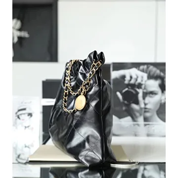 Dboar Quilted Tote Bag - Luxury Hobo Shoulder Bag for Women