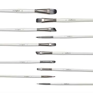 Craftamo Paint Brush Set. 10 Professional Paint Brushes for Artists. Use as Watercolor Brushes, Acrylic Paint Brushes, Oil Paint Brushes and Face Paint Brushes.