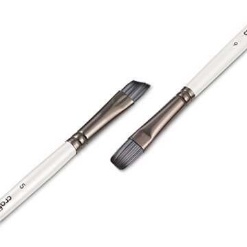 Craftamo Paint Brush Set. 10 Professional Paint Brushes for Artists. Use as Watercolor Brushes, Acrylic Paint Brushes, Oil Paint Brushes and Face Paint Brushes.