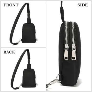 INICAT Nylon Small Crossbody Bag for Travel Essentials