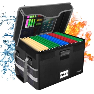 DocSafe Lockable Fireproof File Box for Secure Document Storage
