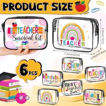 Cunno Clear Makeup Bags Survival Kit Cosmetic Bags for Beach Cruise Swim Nurse Teacher Dance Cheer G...