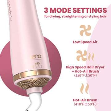 LENA Hair Straightener Brush Dryer PRO for Quick Styling