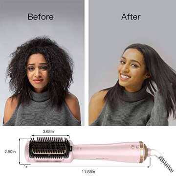 LENA Hair Straightener Brush Dryer PRO for Quick Styling