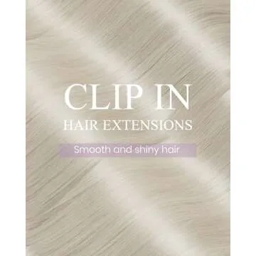 LaaVoo 18 Inch Clip in Hair Extensions Real Human Hair