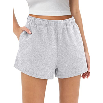 AUTOMET Women's Sweat Shorts Comfy Breathable Summer Fashion