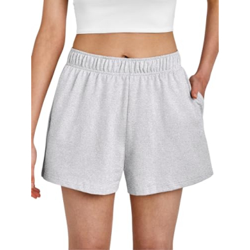AUTOMET Women's Sweat Shorts Comfy Breathable Summer Fashion