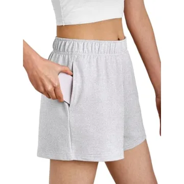AUTOMET Women's Sweat Shorts Comfy Breathable Summer Fashion