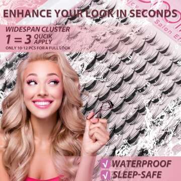 Fairy Lash Clusters Kit 8-18mm Manga Eyelash Clusters C Curl - WideSpan DIY Eyelash Extensions Kit Wet-Look Spiky Anime Lashes Individual Fake Eyelashes Clusters Kit Ultra-Thin Invisible Lash Band