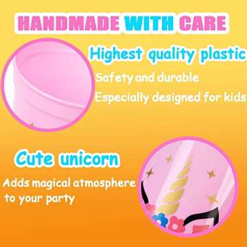 Joy Day Unicorn Cups for Kids Birthday Parties and More