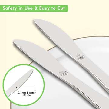 Lehoo Toddler Utensils Stainless Steel Silverware Set