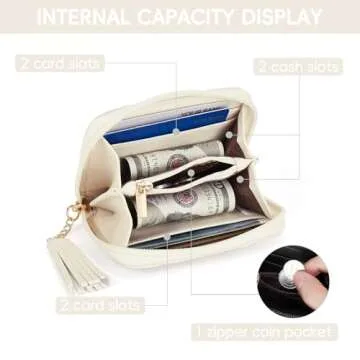 CLUCI Small Quilted Wallet for Women with RFID Protection